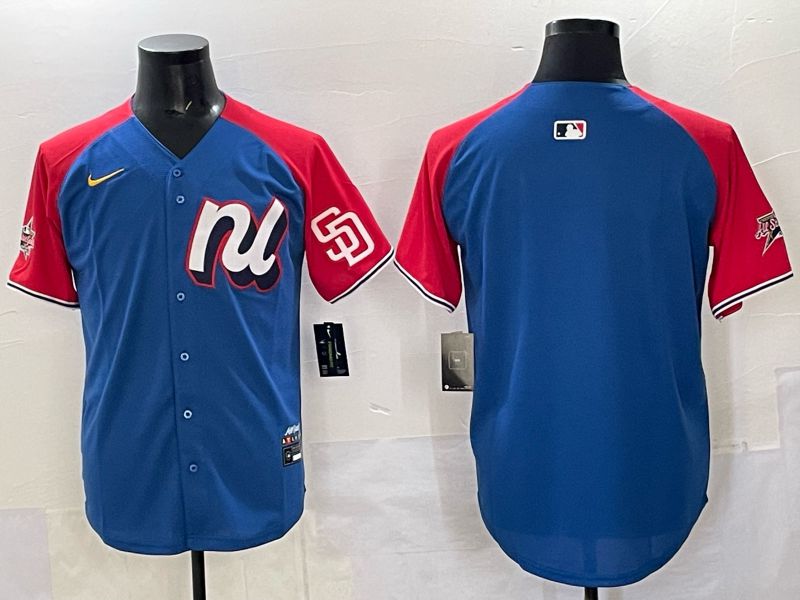 Men San Diego Padres Blank Blue red All star 2025 Nike MLB Jersey style 02